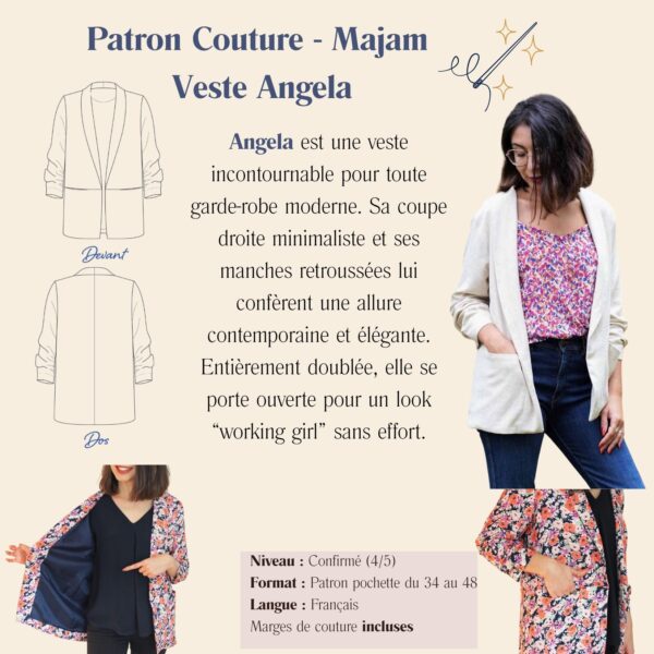 Patron Couture - Majam - Veste Angela