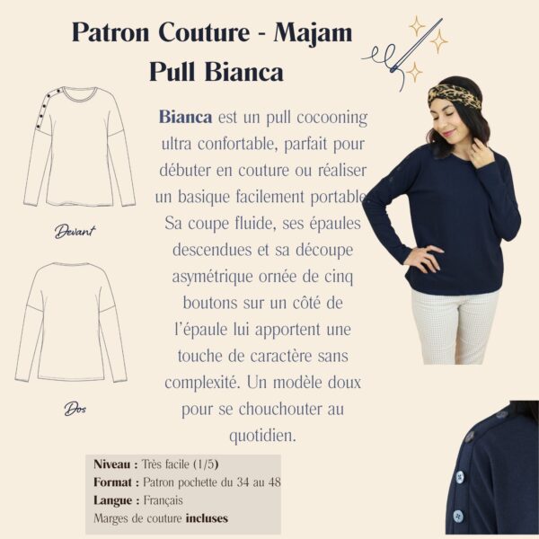 Patron Couture - Majam - Pull Bianca