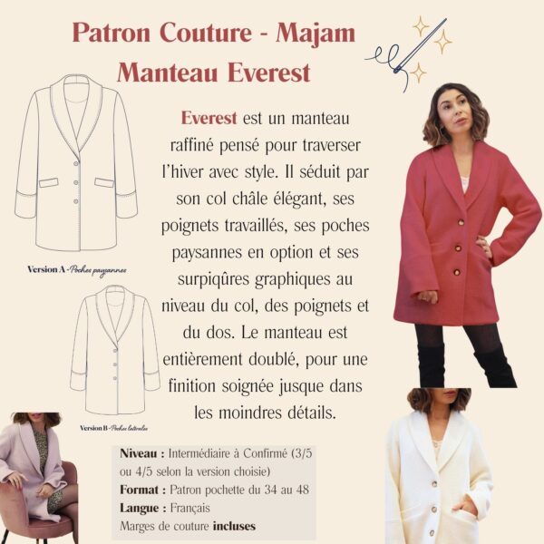 Patron Couture - Majam - Manteau Everest