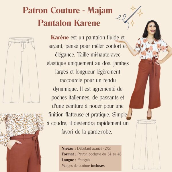 Patron Couture - Majam - Pantalon Karene