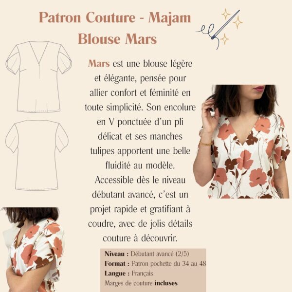 Patron Couture - Majam - Blouse Mars