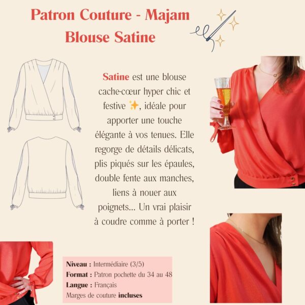 Patron Couture - Majam - Blouse Satine