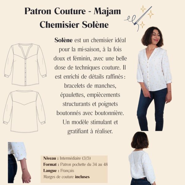 Patron Couture - Majam - Chemisier Solène