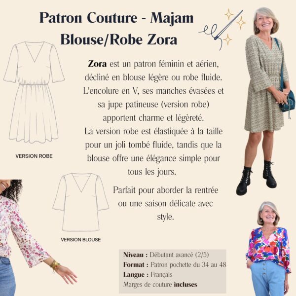 Patron Couture - Majam - Blouse/Robe Zora