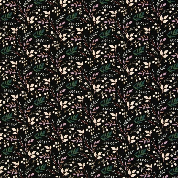 French Terry Floraison Nocturne – Jardin Secret