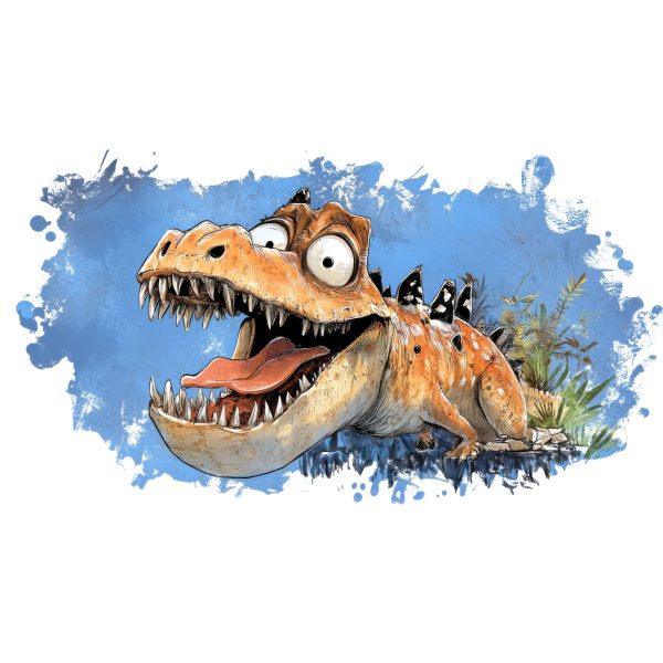 Transfert DTF - Carnotaurus rigolo - 6" X 3,75"