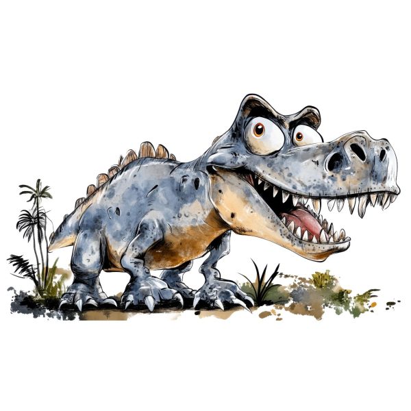 Transfert DTF - Megalosaurus rigolo - 6" X 3,50"