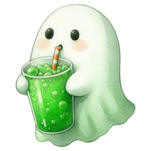 Transfert DTF - Fantôme Limonade verte - 6" X 6"