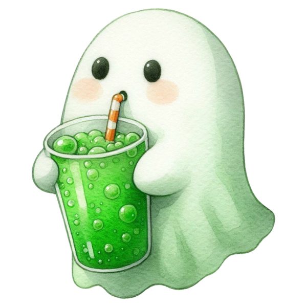 Transfert DTF - Fantôme Limonade verte - 6" X 6"