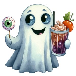 Transfert DTF - Fantôme Sucette oeil - 6" X 6"