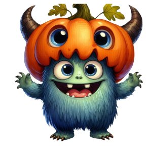 Transfert DTF - Petit monstre citrouille - 6" X 6"