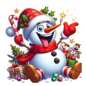Transfert DTF - Bonhomme cadeaux - 6" X 6"