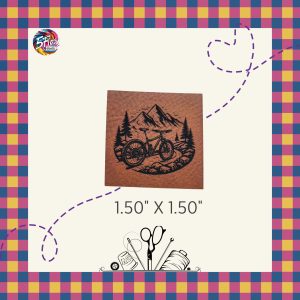Étiquette à coudre - Vélo de montagne - 1,5" X 1,5"