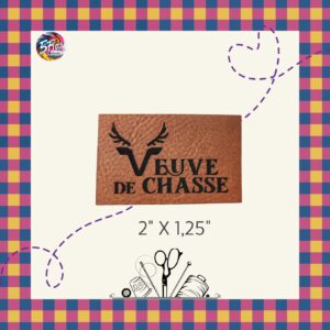 Étiquette à coudre - Veuve de chasse - 2" X 1,25"