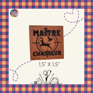 Étiquette à coudre - Maître chasseur - 1,50" X 1,50"