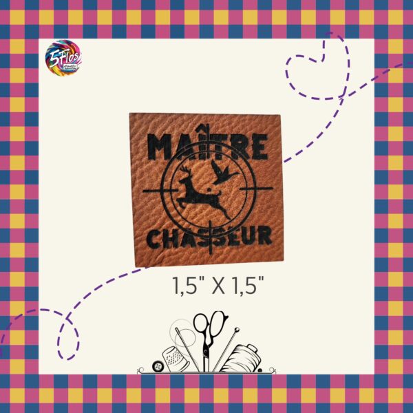 Étiquette à coudre - Maître chasseur - 1,50" X 1,50"
