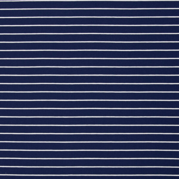 Jersey de coton ligné – Bleu Marine