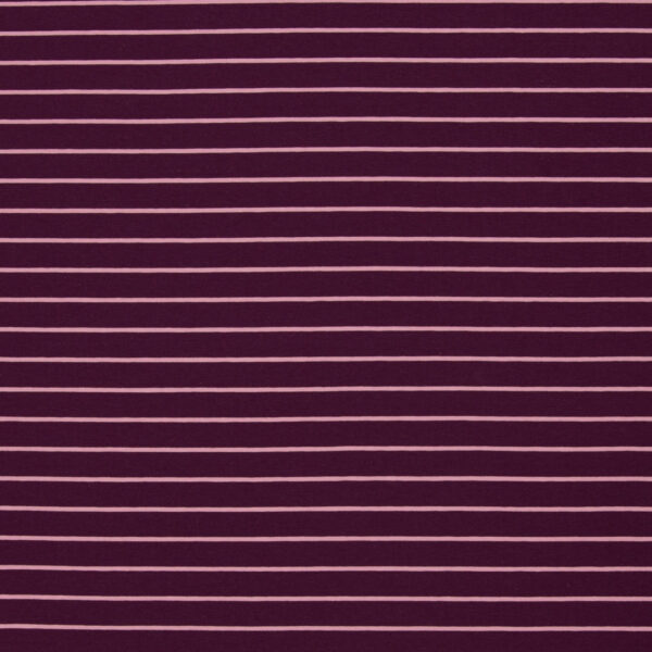 Jersey de coton ligné – Prune Rosée