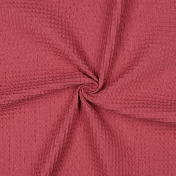 Coton gaufré nid d'abeille - Rose Framboise - Nouvelle collection