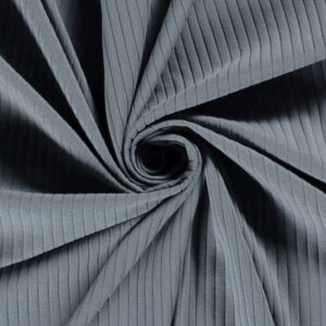 Jersey côtelé (Rib) Petite Douceur - Bleu d'automne