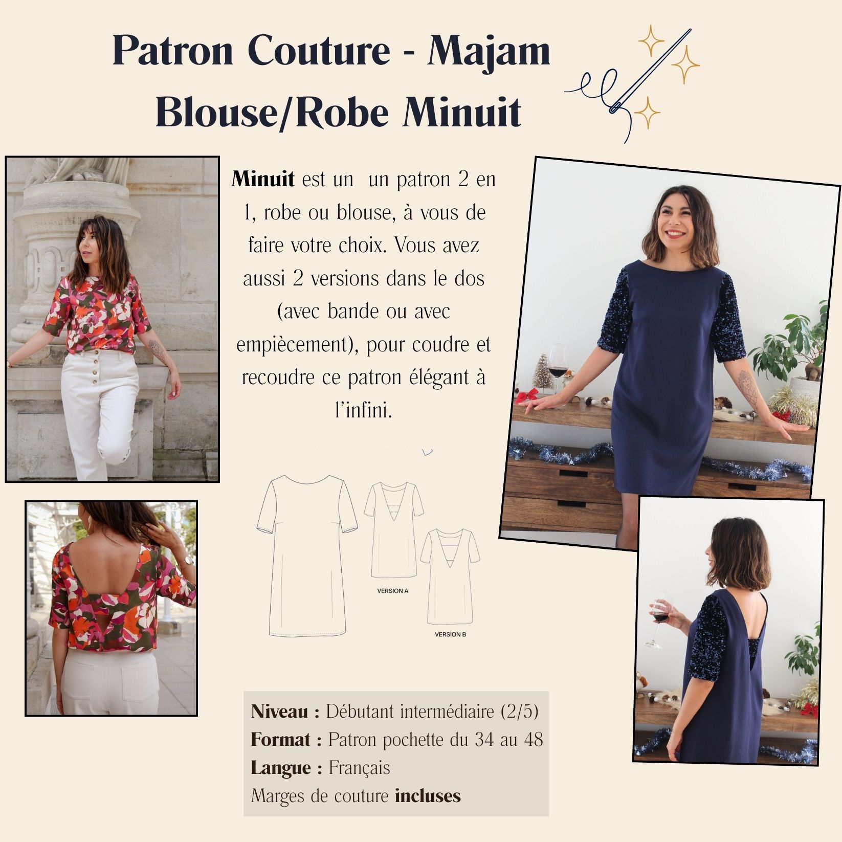 Patron Couture - Majam - Robe Minuit