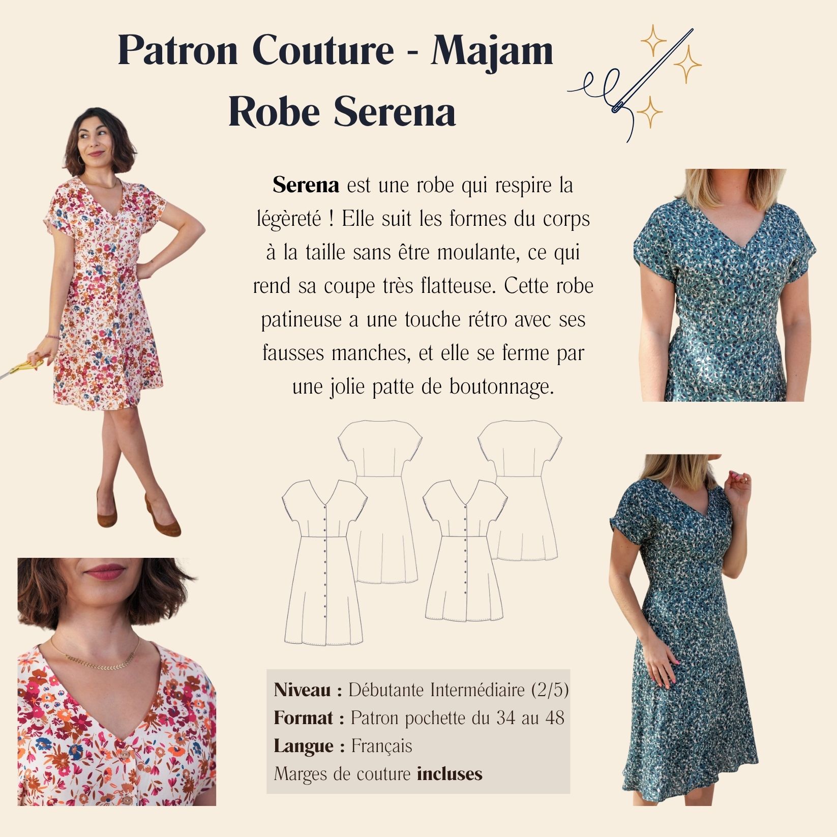 Patron Couture - Majam - Robe Serena