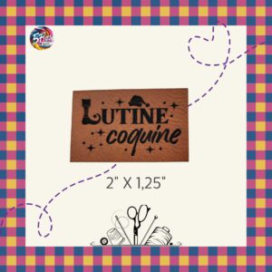 Étiquette à coudre - Lutine coquine - 2" X 1,25"
