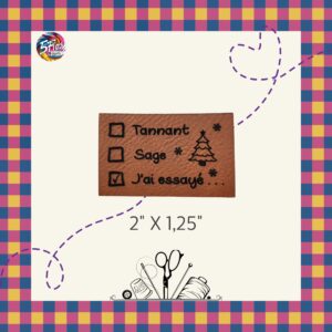 Étiquette à coudre - Liste du Père Noël - 2" X 1,25"