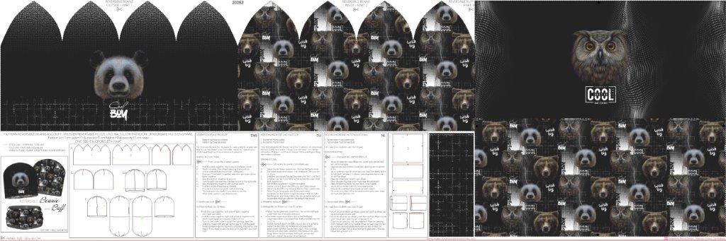 Panneau French Terry Forêt urbaine – Tuque et cache-cou réversibles – Image 2