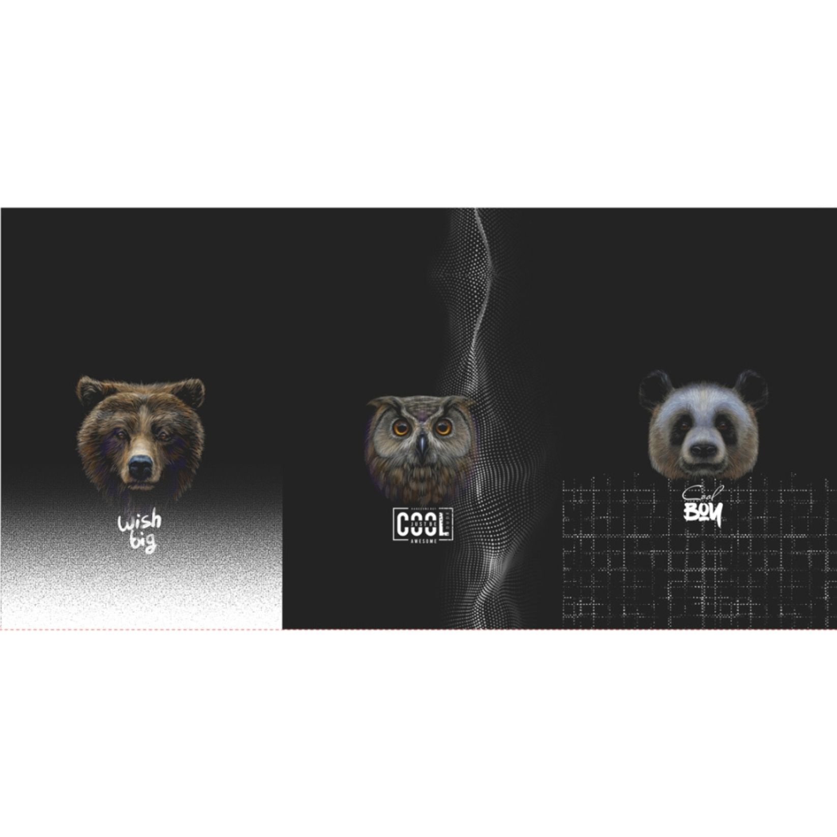 Panneau French Terry 3 motifs – Regards sauvages