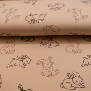 French Terry Petite douceur - Lapin rêveur