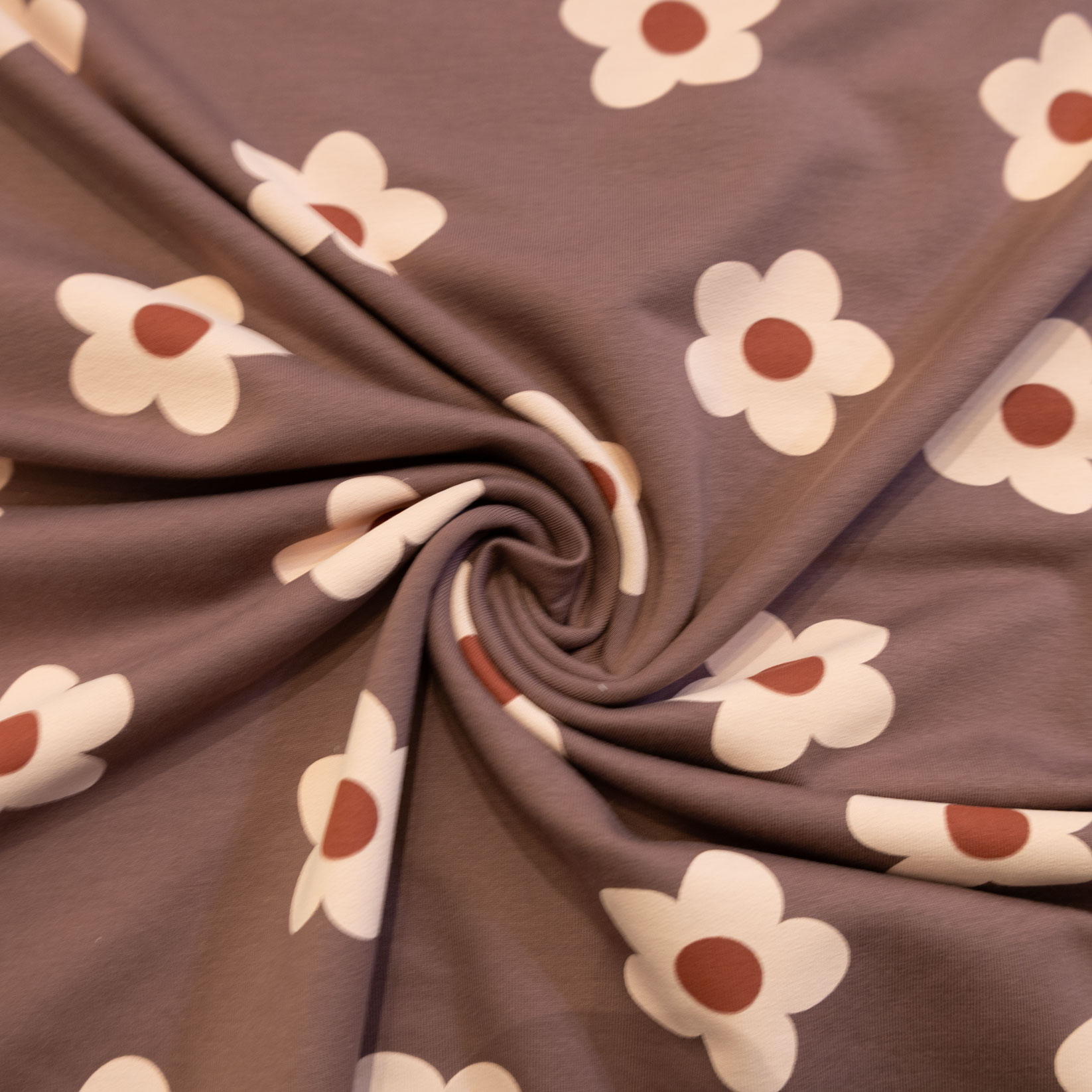 French Terry Petite douceur - Pétales prune – Image 4