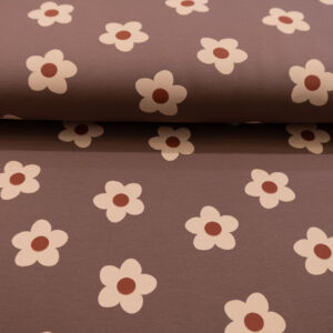 French Terry Petite douceur - Pétales prune