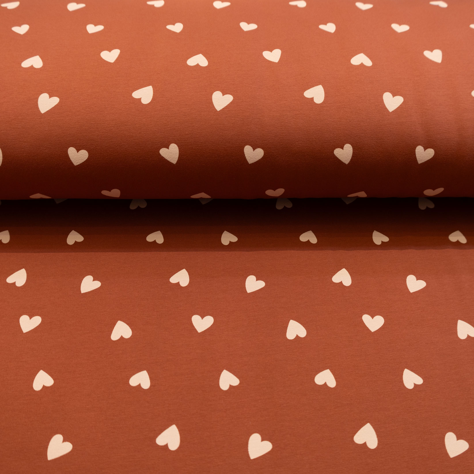 French Terry Petite douceur - Cœurs de cannelle