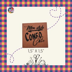 Étiquette à coudre - Mon style confo chic - 1,5" X 1,5"