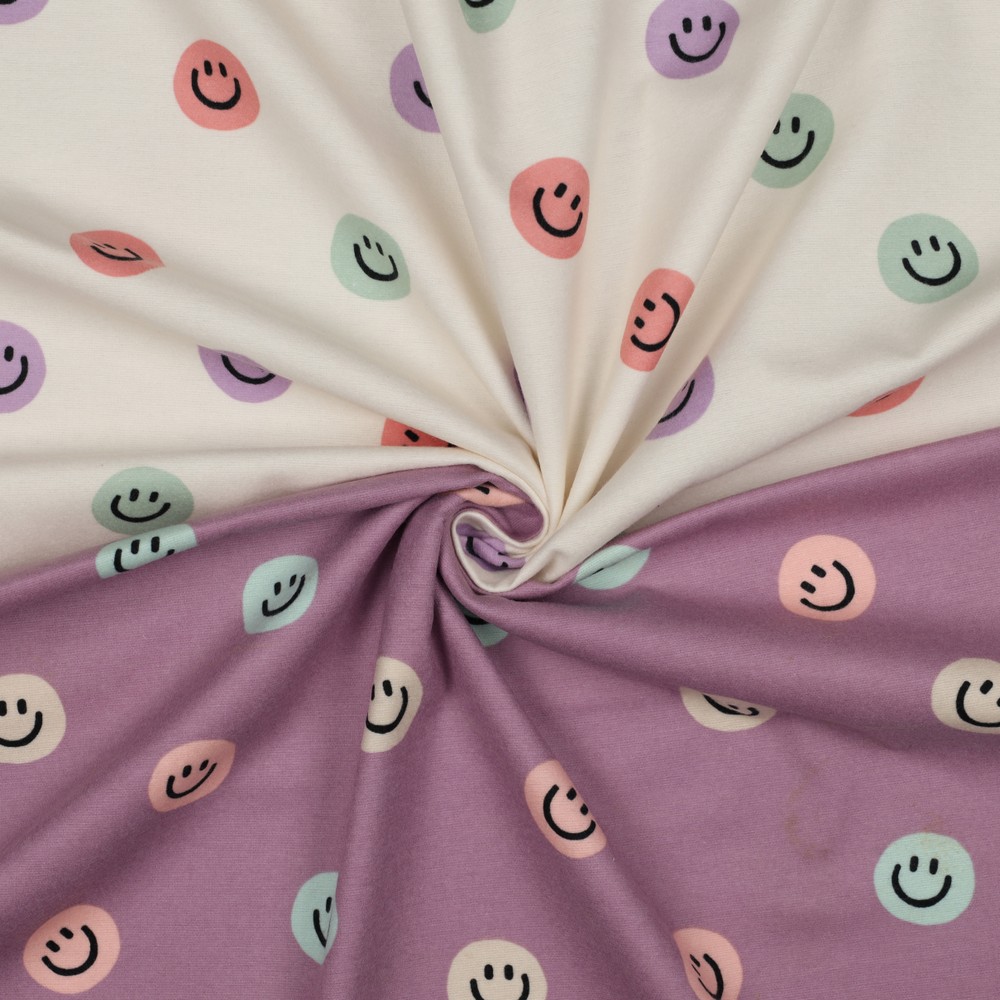 Flanelle Smileys – Mauve pastel – Image 4