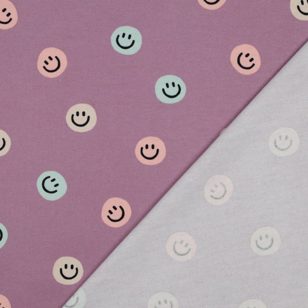 Flanelle Smileys – Mauve pastel – Image 3
