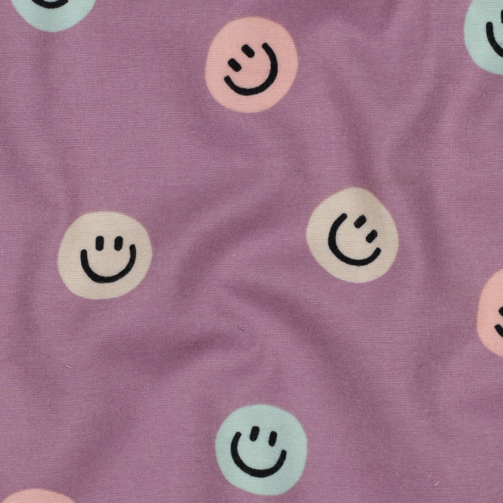 Flanelle Smileys – Mauve pastel – Image 2