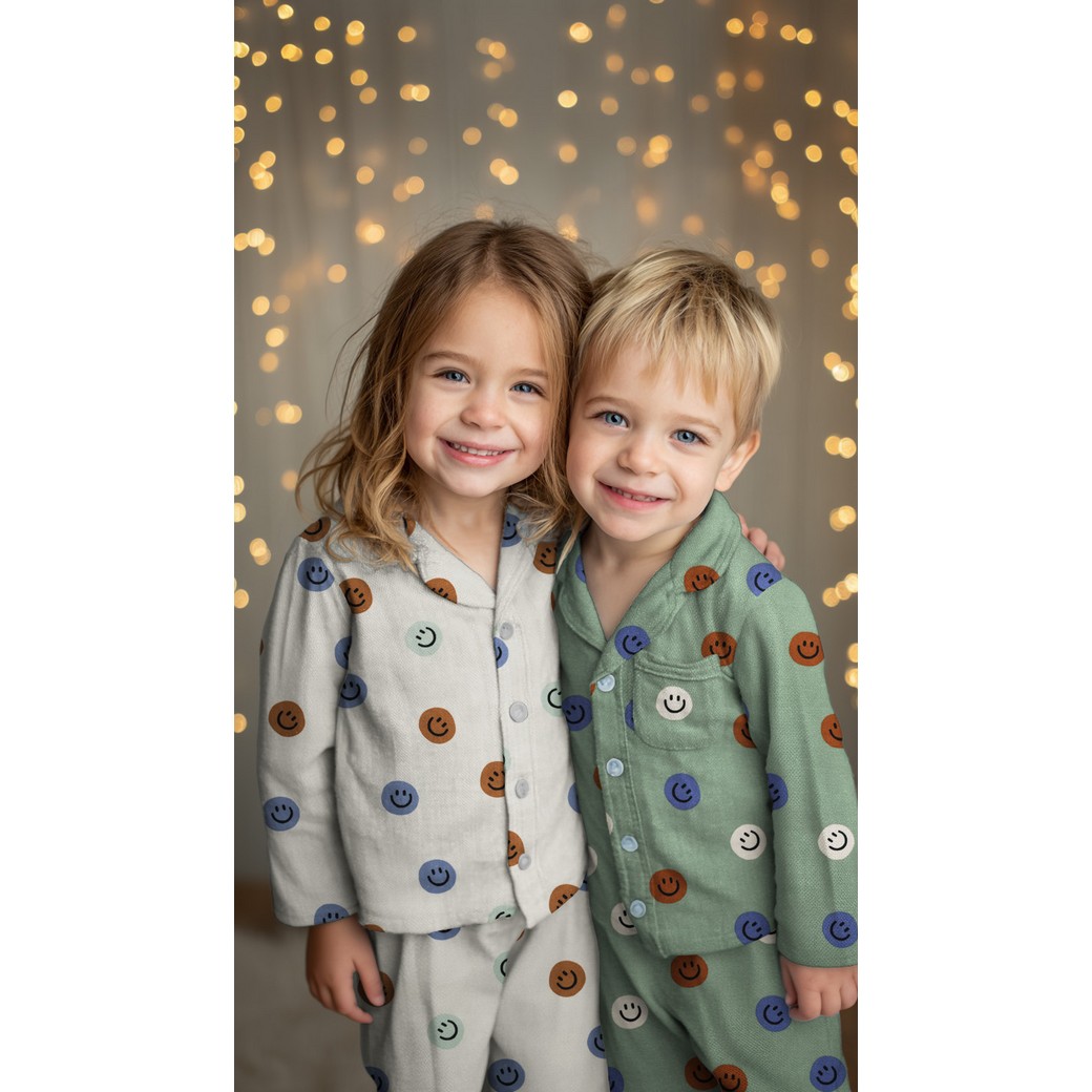 Flanelle Smileys – Sauge multicolore – Image 4