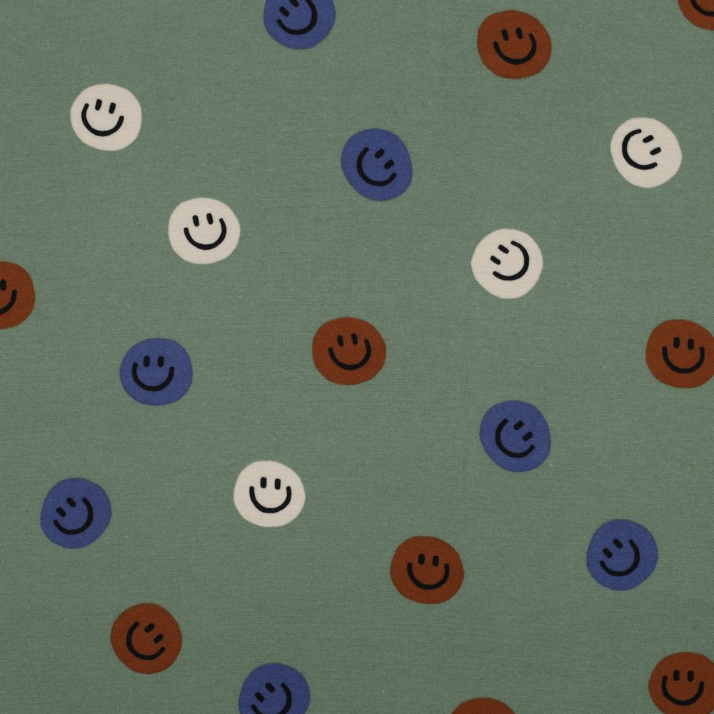 Flanelle Smileys – Sauge multicolore