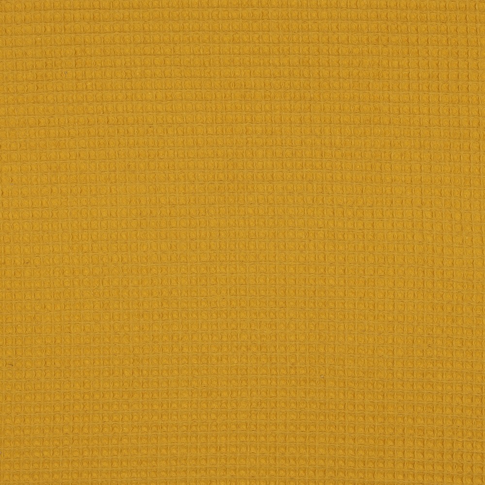 Coton gaufré nid d'abeille - Jaune miel – Image 3