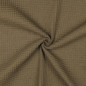 Coton gaufré nid d'abeille - Kaki Doré
