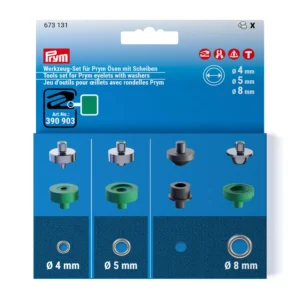 Outil Prym – Jeu d’embouts pour œillets avec rondelles 4,5 mm et 8 mm - 673131