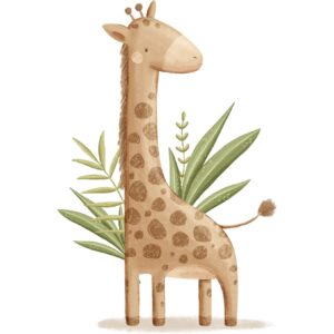 Transfert DTF - La girafe rêveuse 9" X 6"