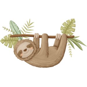 Transfert DTF - Le paresseux heureux 3-1/2" X 6"