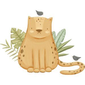 Transfert DTF - Le léopard tranquille 4-1/2" X 6"