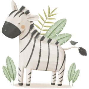 Transfert DTF - Le zèbre curieux 6" X 6"