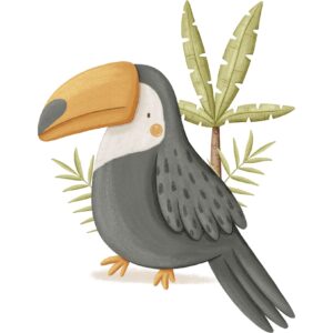 Transfert DTF - Le toucan coloré 8" X 6"