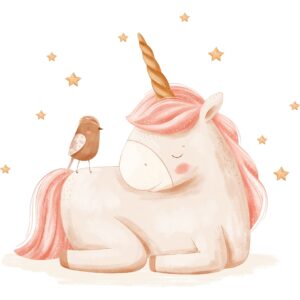 Transfert DTF - La licorne endormie 5-1/2" X 6"