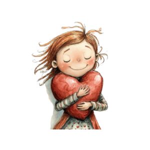 Transfert DTF - Le câlin au grand coeur 7-1/2" X 5-1/2"